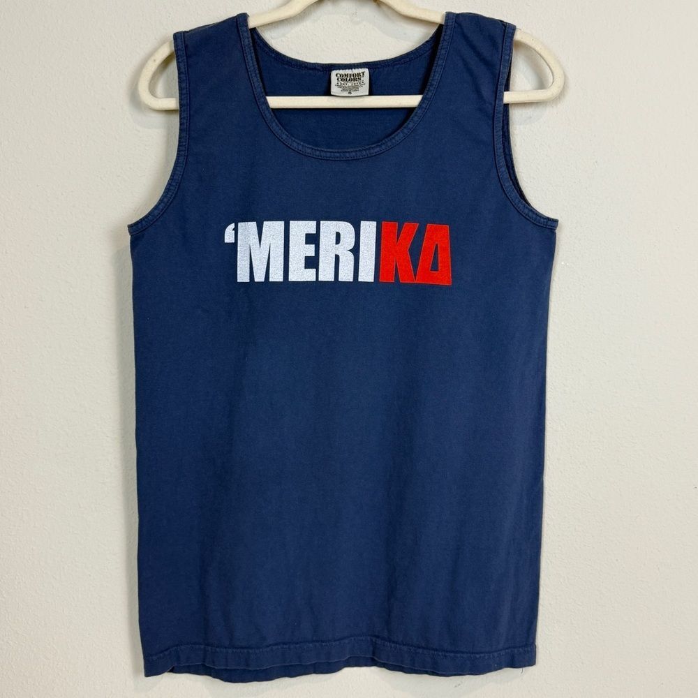 Comfort Colors Blue ‘Merica USA Tank Top S
